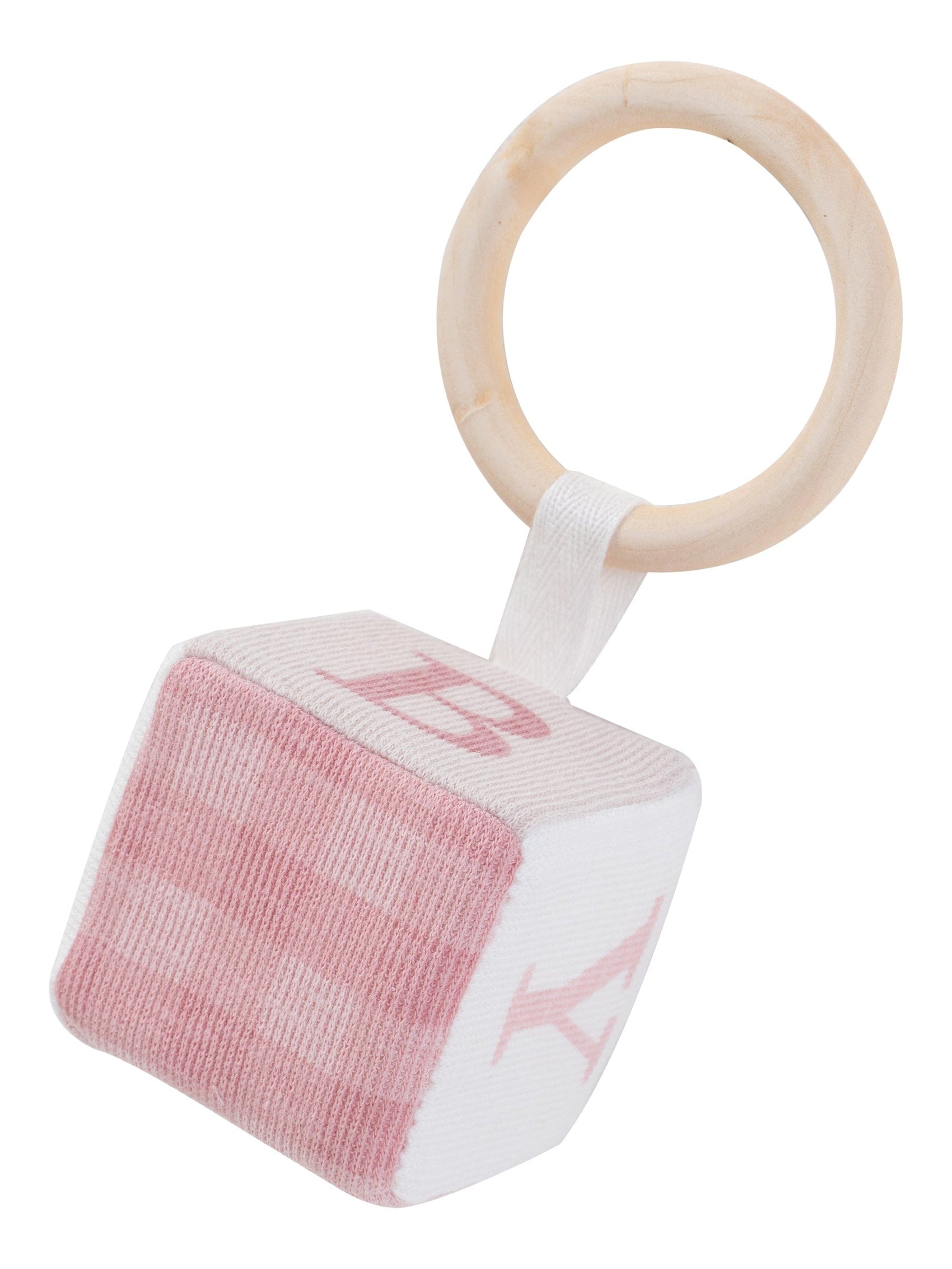 Baby Blocks Rattle Toy - Pink