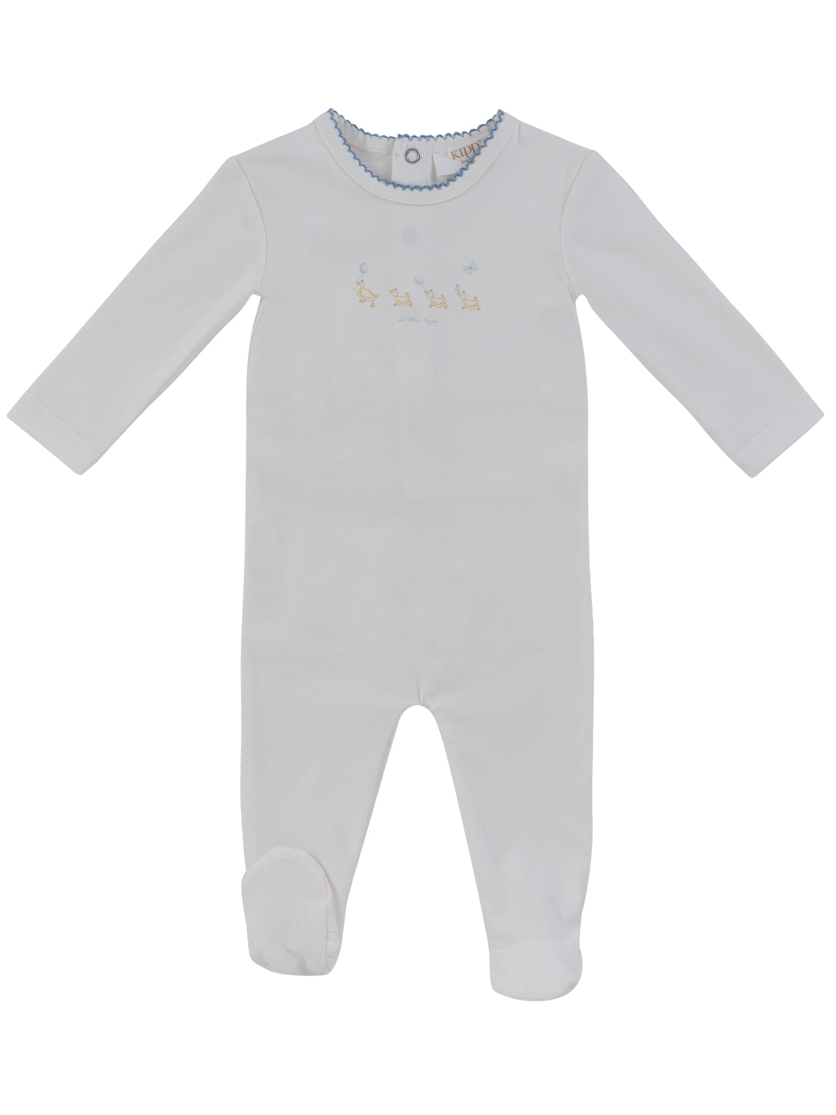 Mini Royals Cotton Footie - Blue