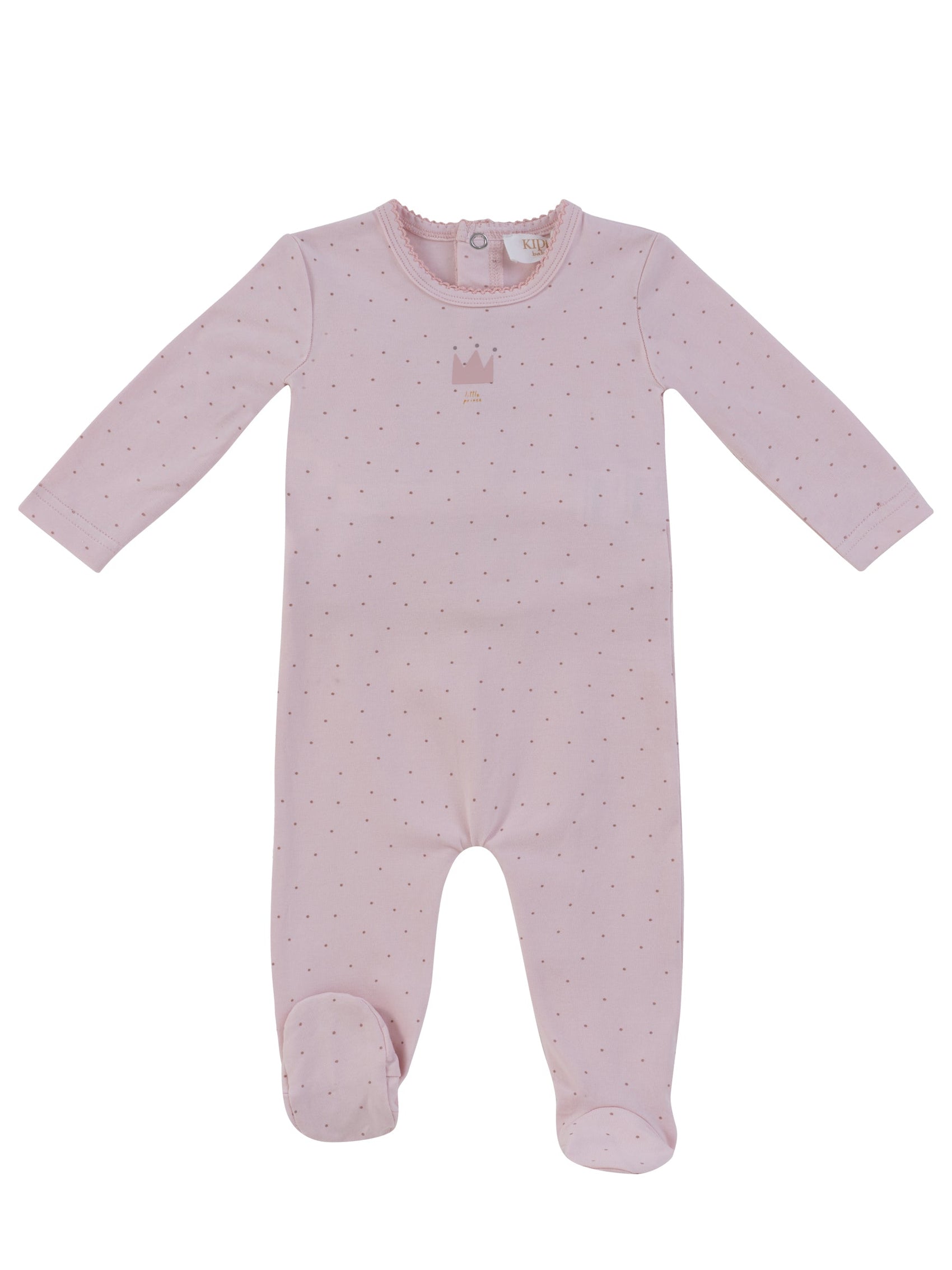 Little Crown Footie - Pink