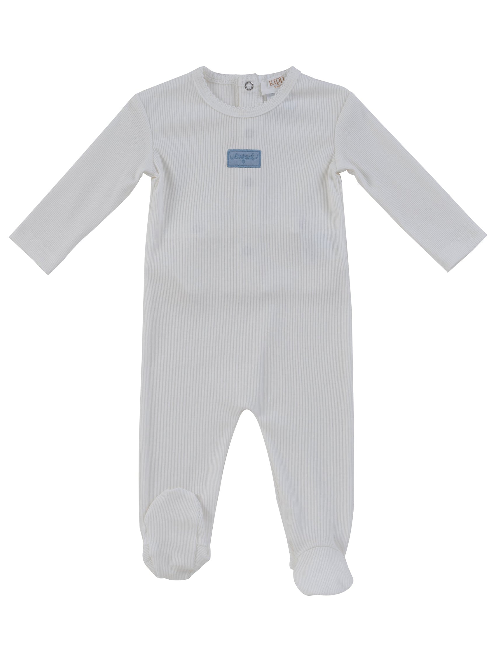 Enfant Rib Footie - White Blue