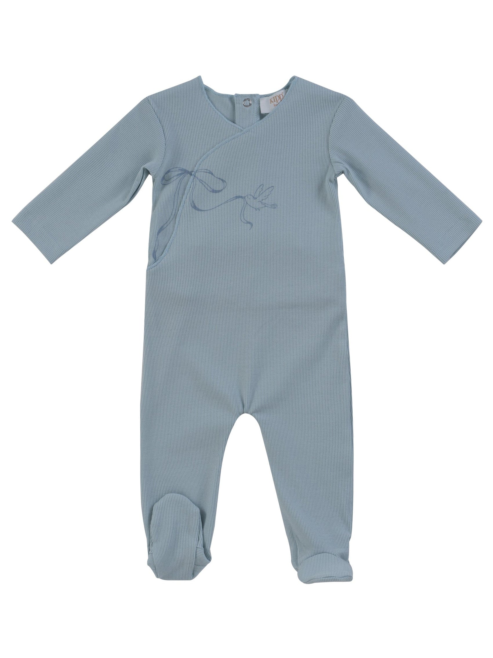 Flutter Bow Footie - Blue