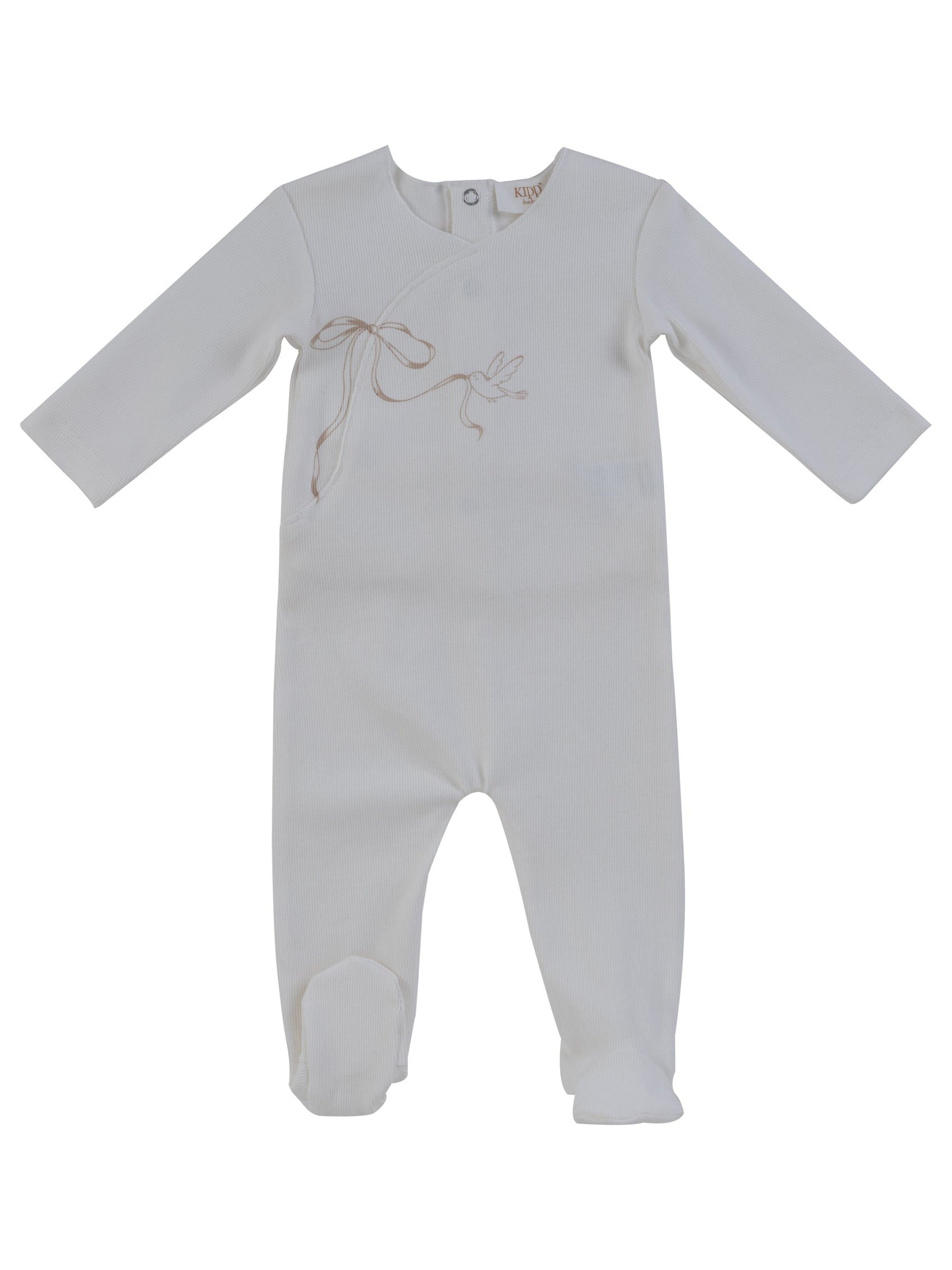 Flutter Bow Footie - Natural