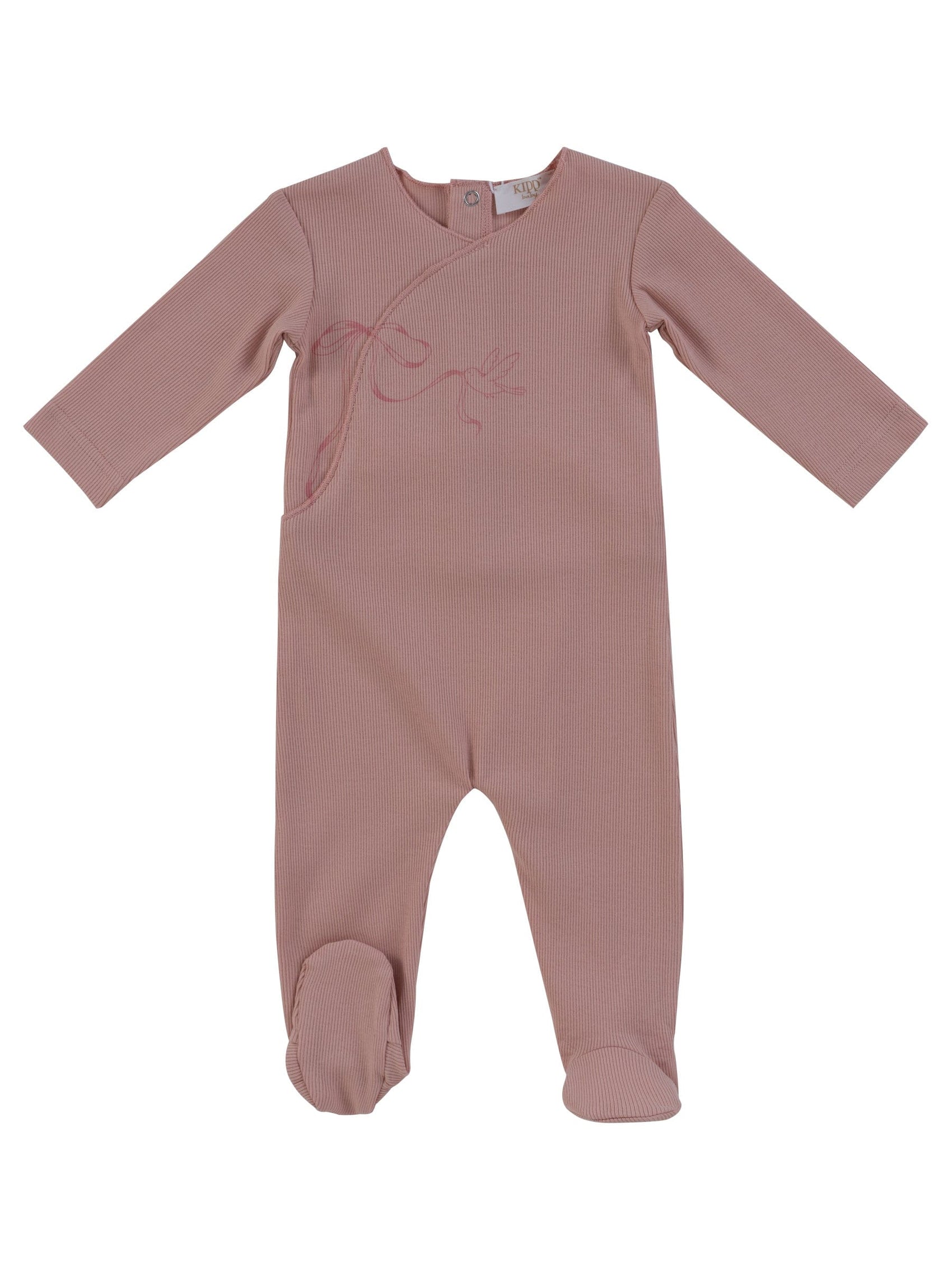 Flutter Bow Footie - Pink