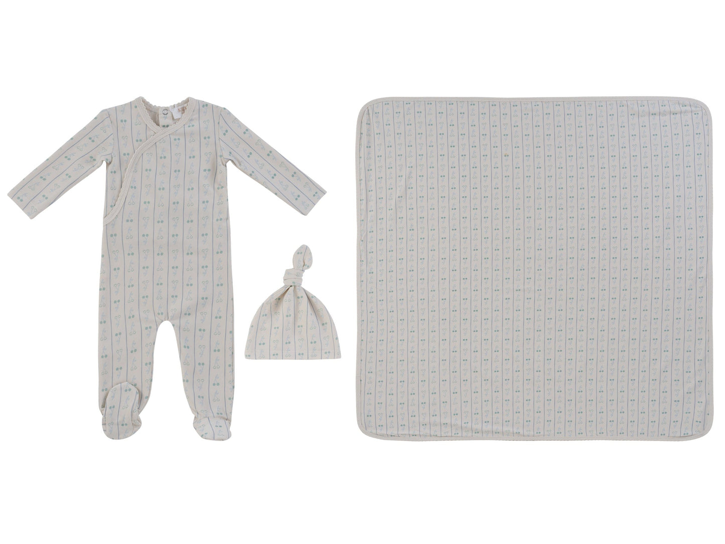 Cerise Footie 3PC Set - Blue