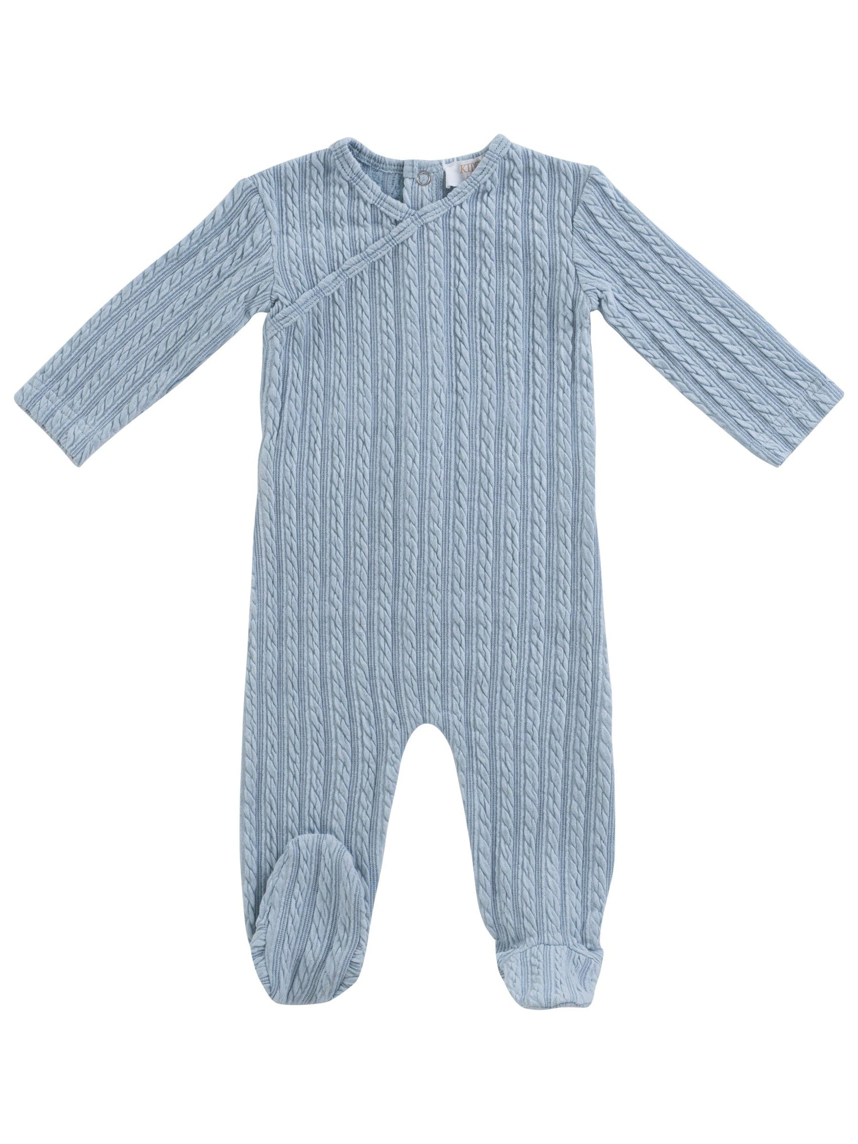Cable Wrap Footie - Blue