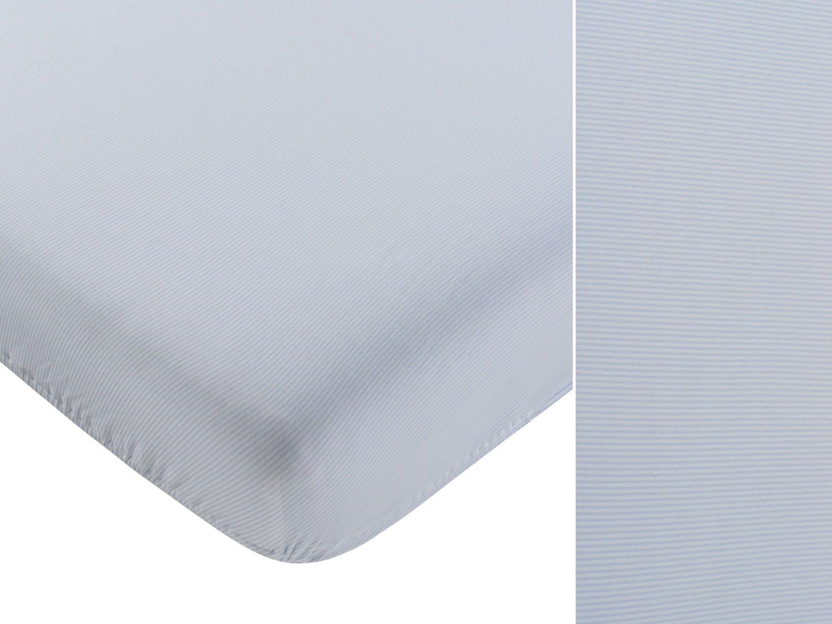 Carrera Pinstripe Fitted Bassinet Sheet - Blue