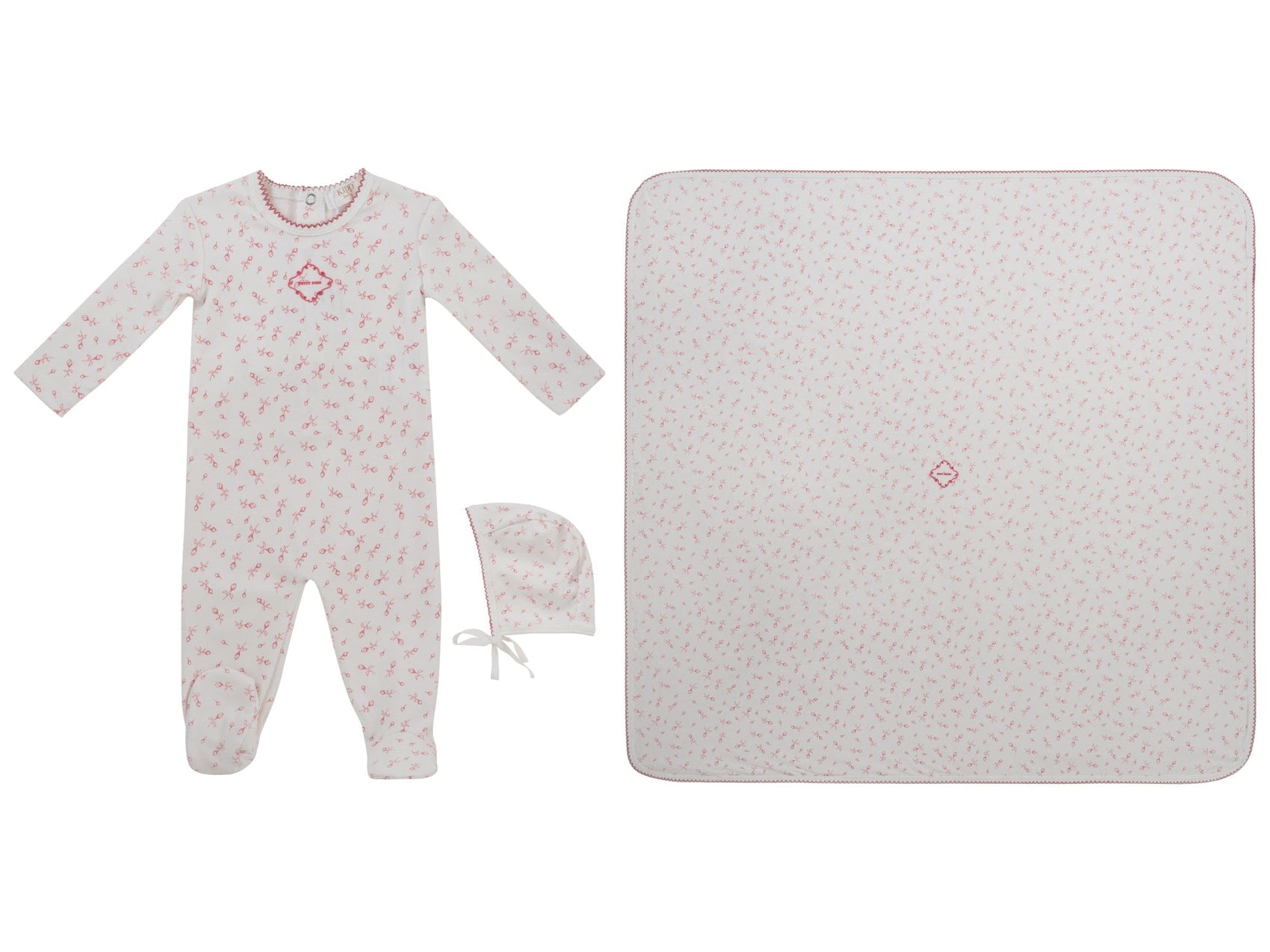 Petit Pois Footie 3PC Set - Pink
