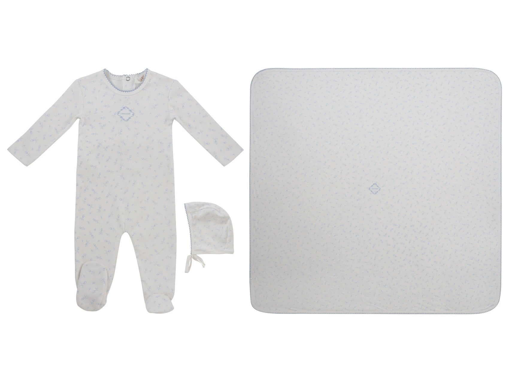 Petit Pois Footie 3PC Set - Light Blue