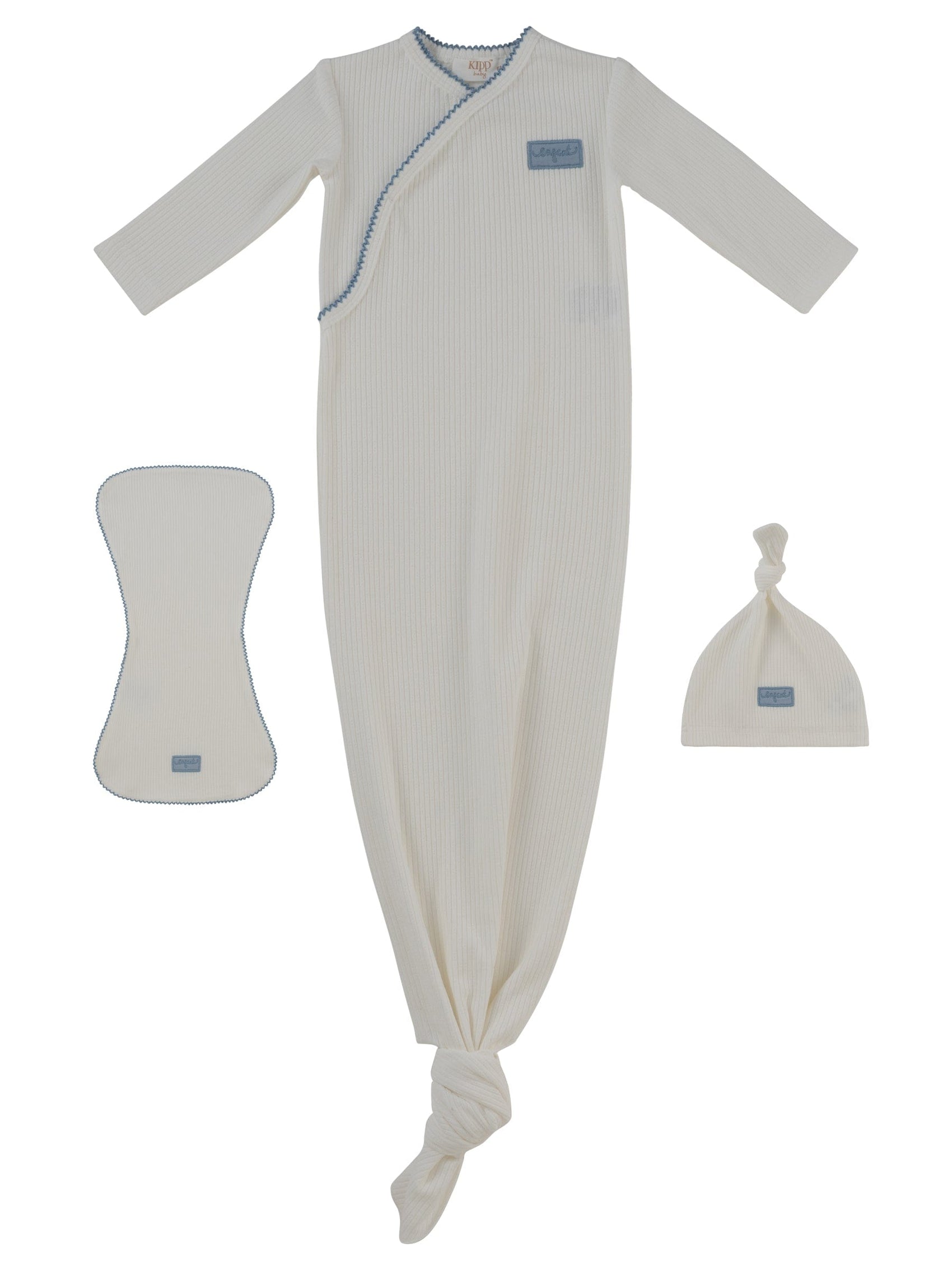 Enfant Knotted Gown Set - Blue