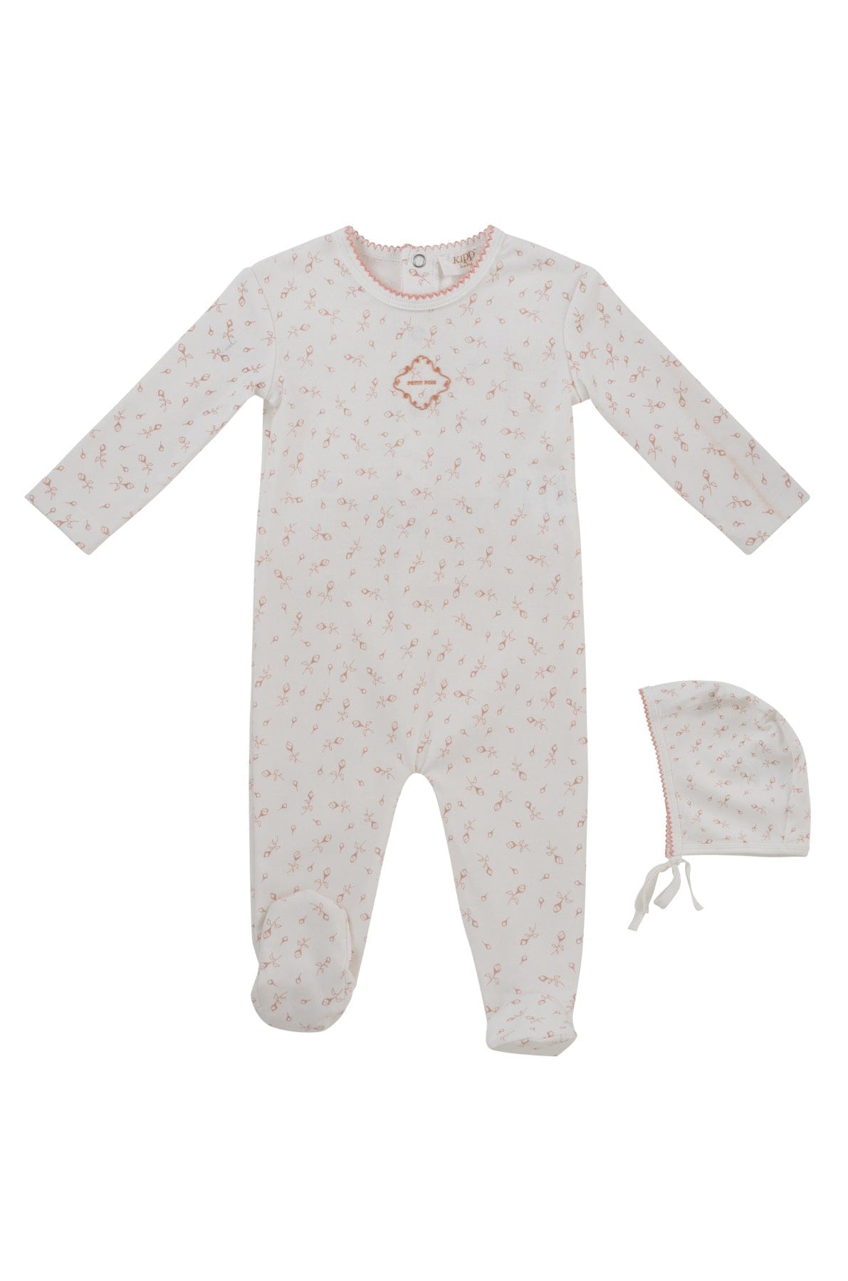 Petit Pois Footie + Hat Set - Mauve