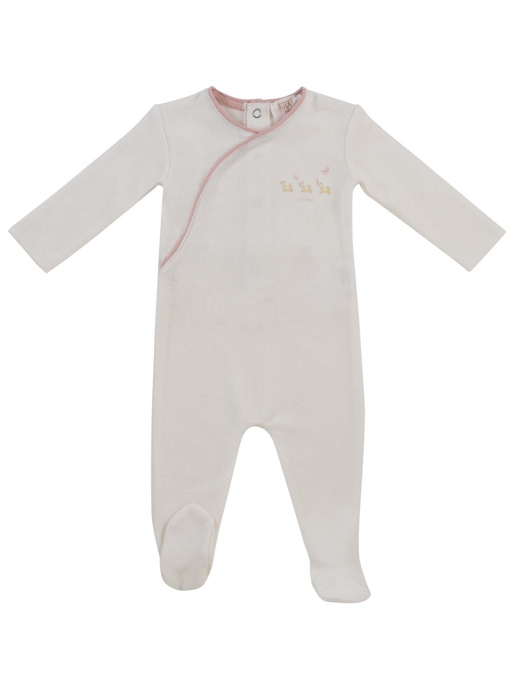 Mini Royals Terry Footie - Pink