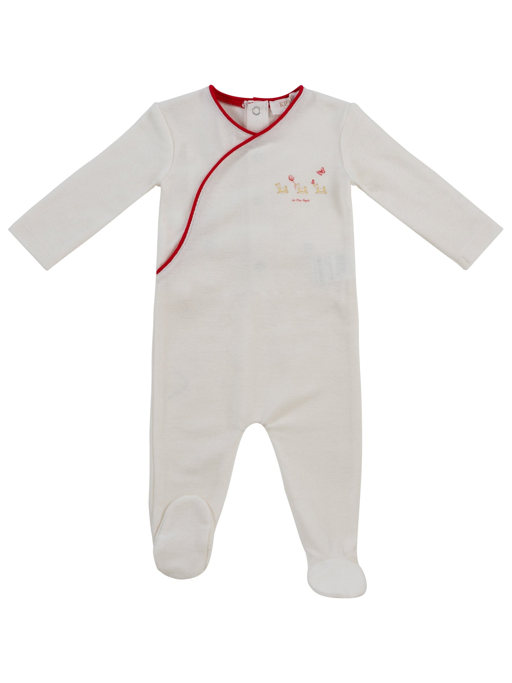 Mini Royals Terry Footie - Red