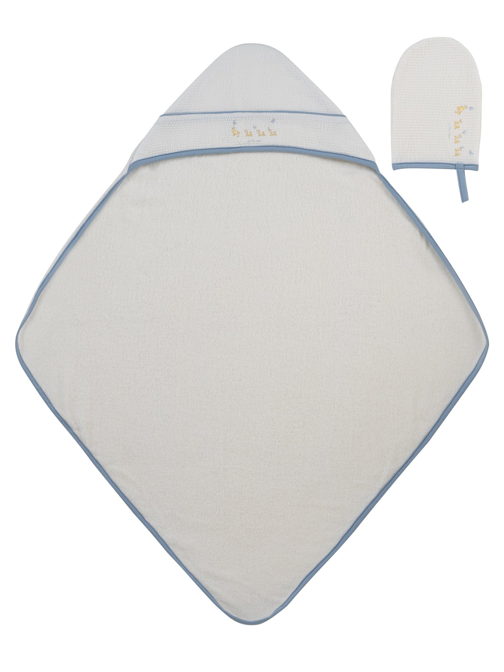 Mini Royals Towel + Mitt Set - Blue