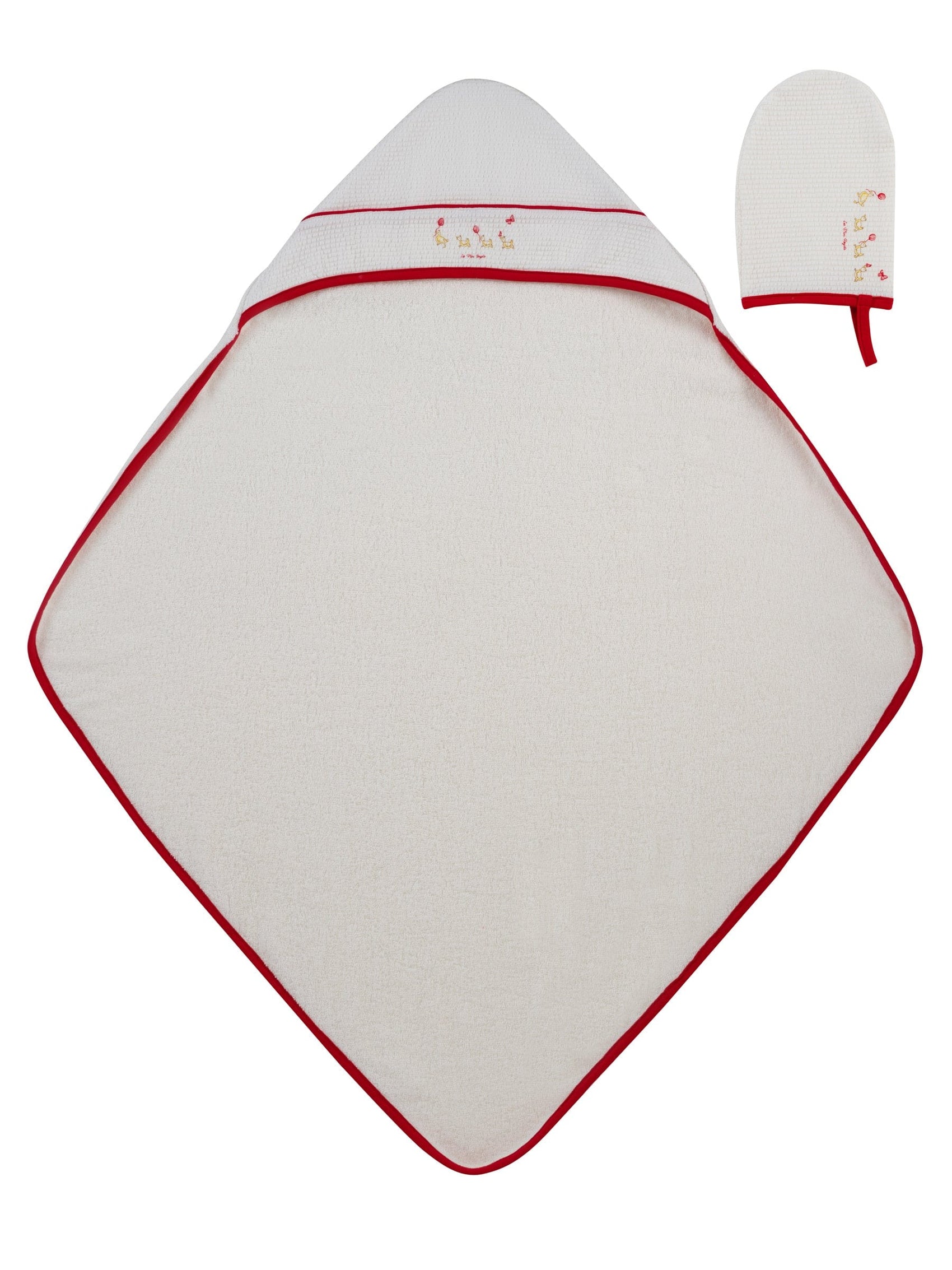 Mini Royals Towel + Mitt Set - Red