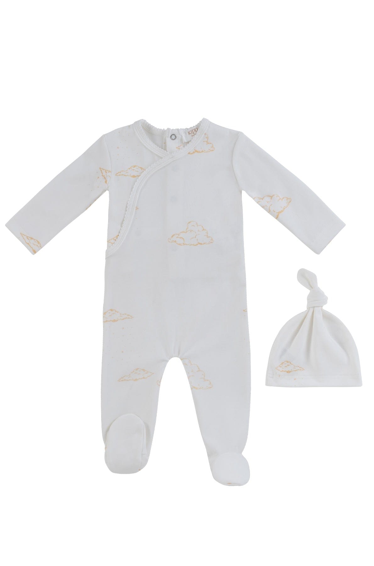 Starlight Wrap Footie + Hat - White