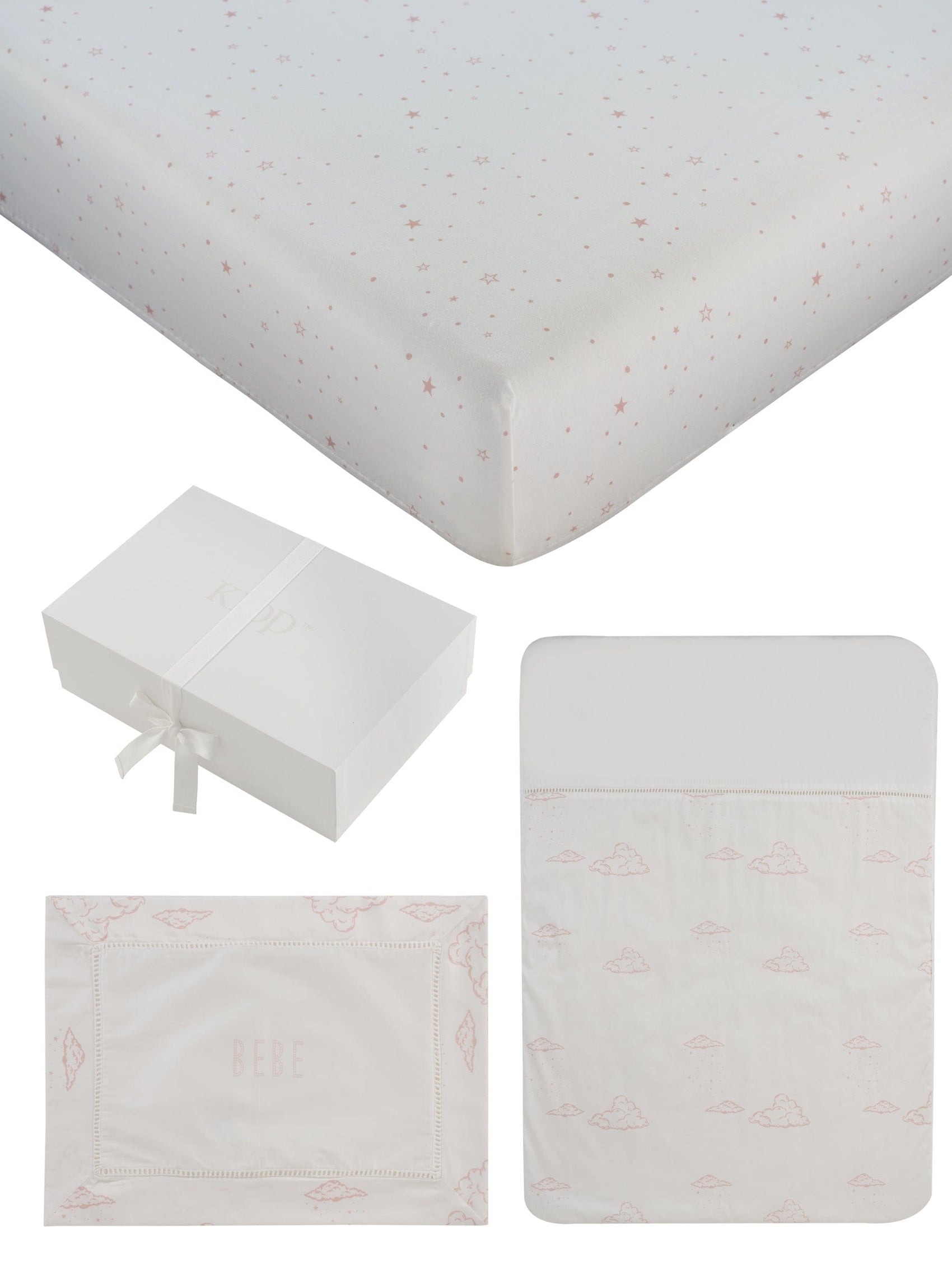 Starlight Mini Crib 4pc Set - Pink