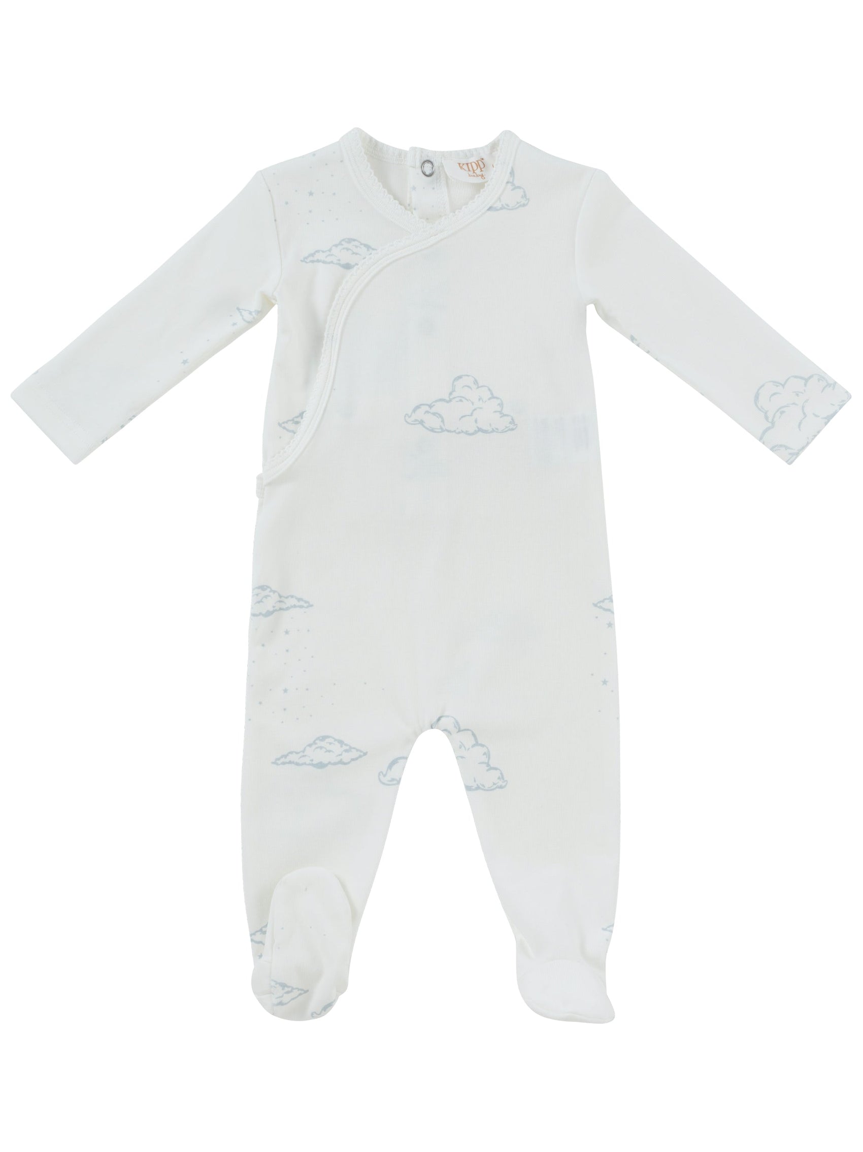 Starlight Wrap Footie - White Blue
