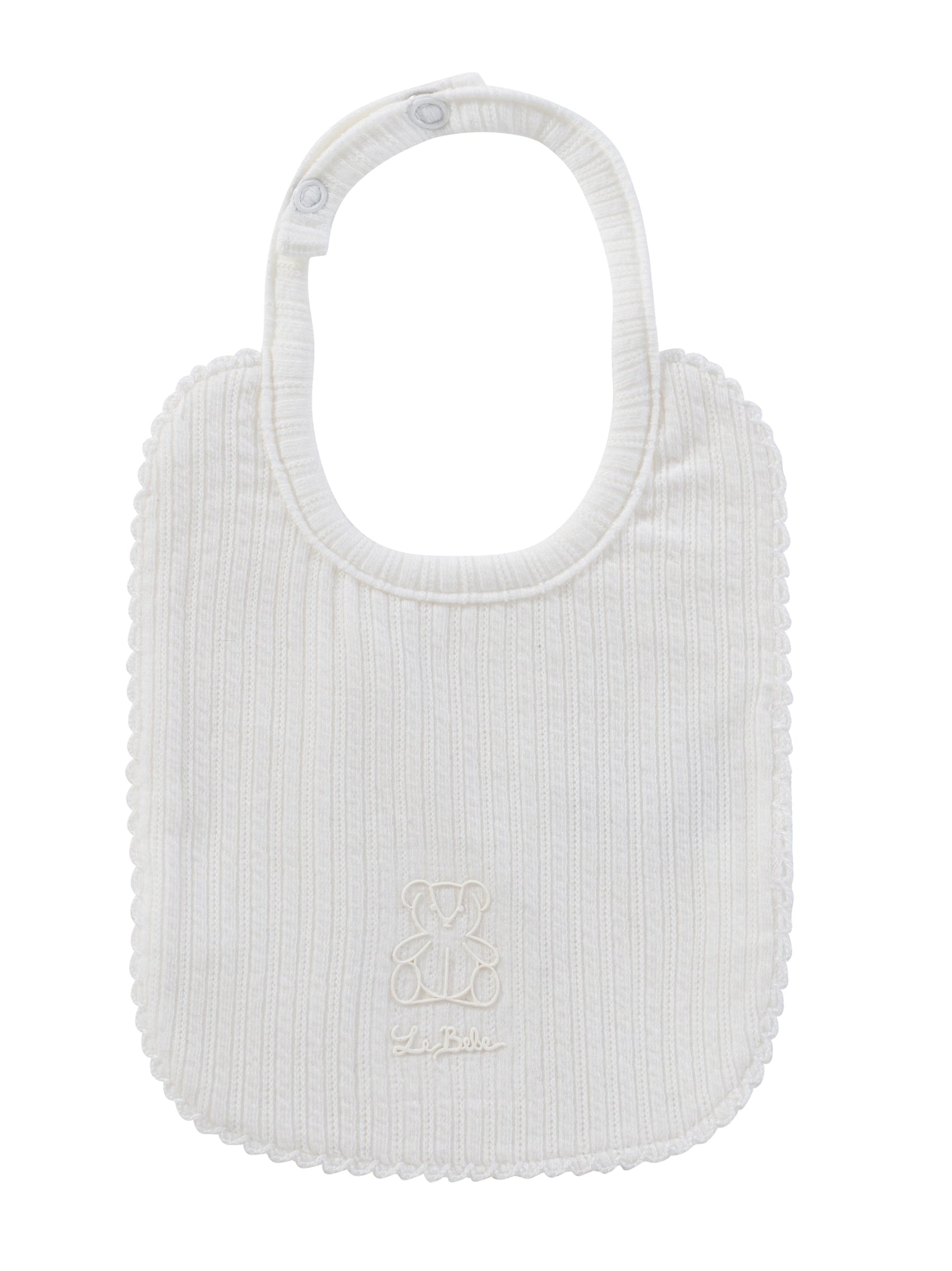 Teddy Bib - White