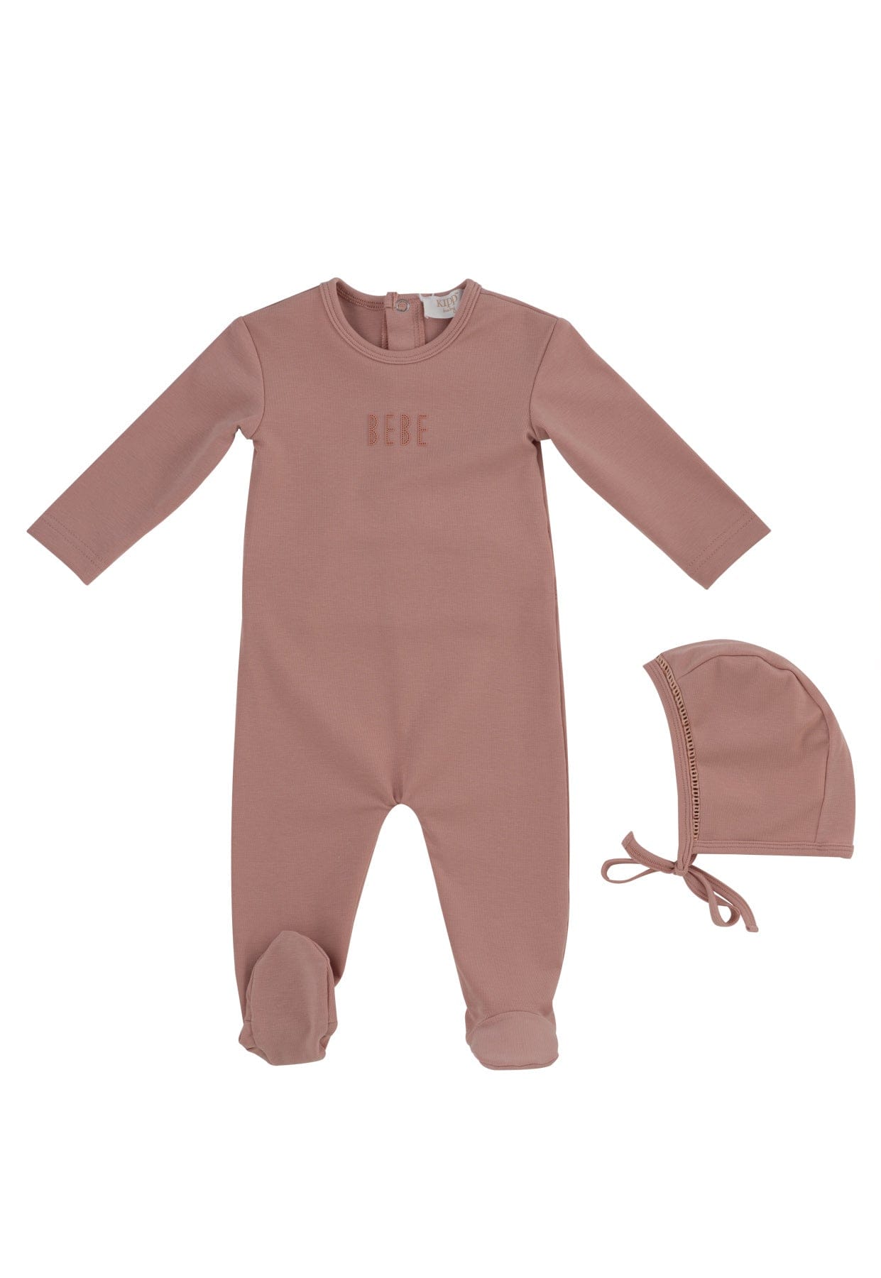 Bebe Footie+Hat Set - Pink