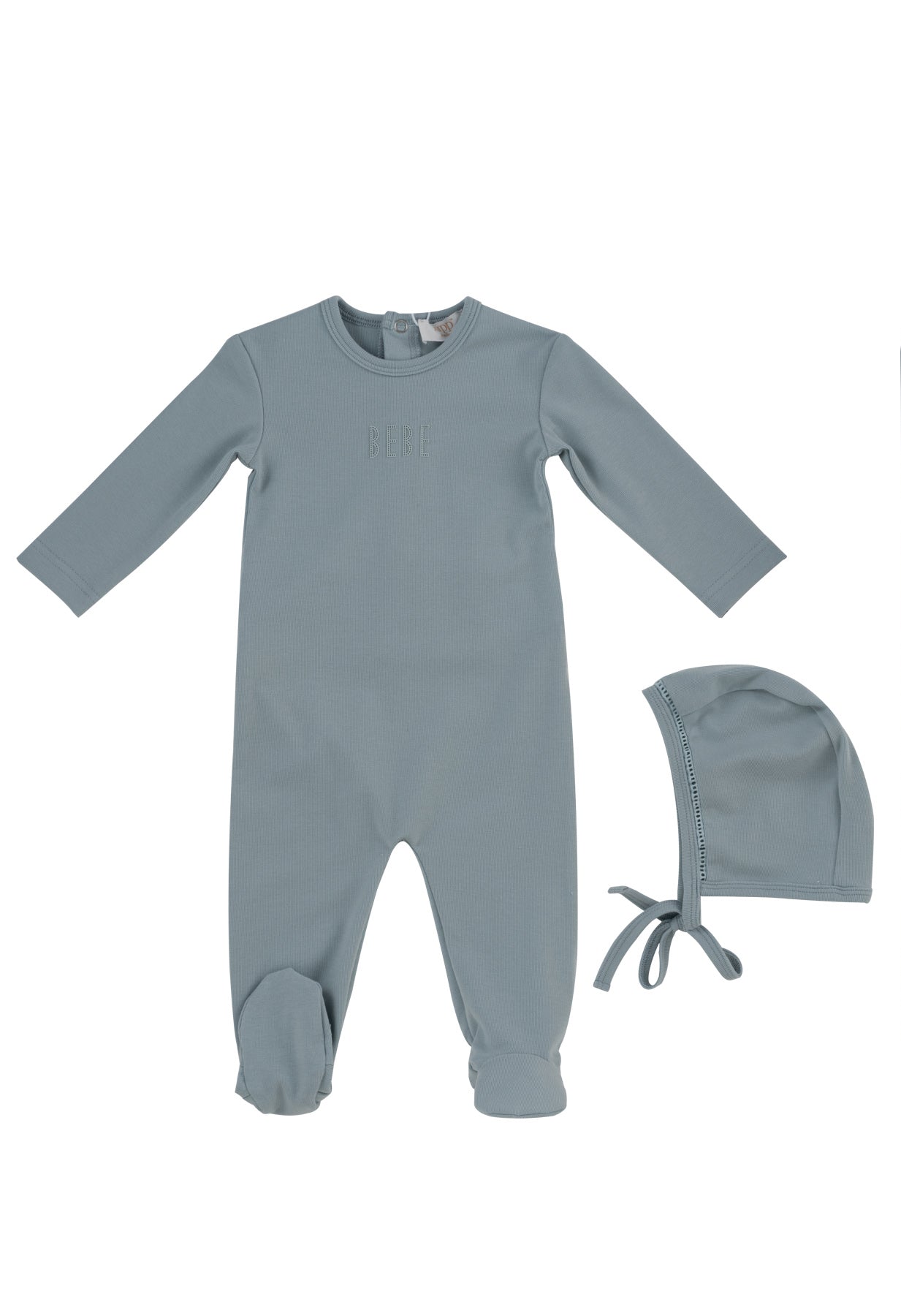 Bebe Footie+Hat Set - Blue
