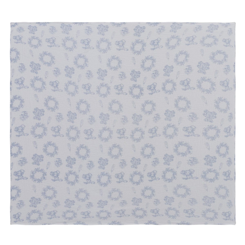 Petit Toile Swaddle - White Blue