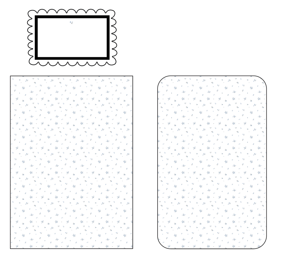 Lil Blooms Mini/Porta 4PC Crib Set - Blue