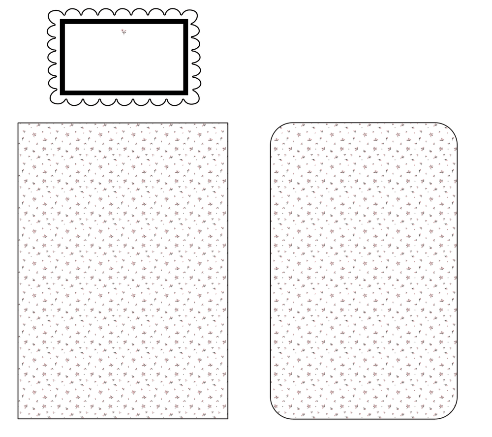 Lil Blooms Mini/Porta 4PC Crib Set - Pink