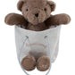 Petit Ours Teddy in a Bag - Stone