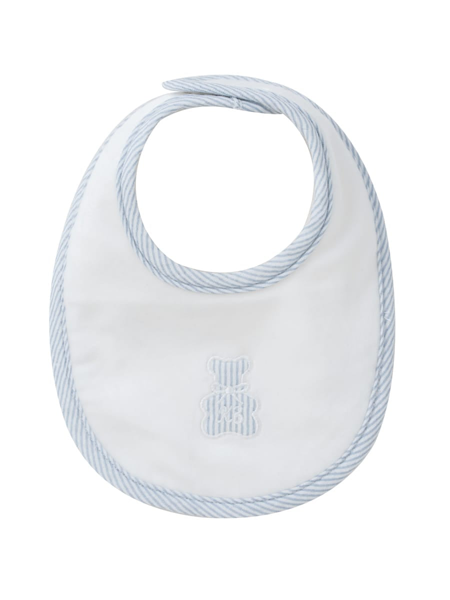 Petit Ours Bib - White Blue