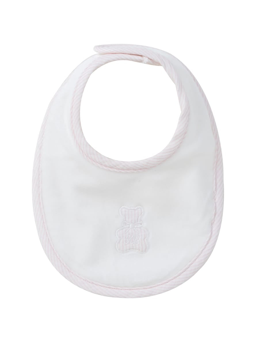 Petit Ours Bib - White Pink