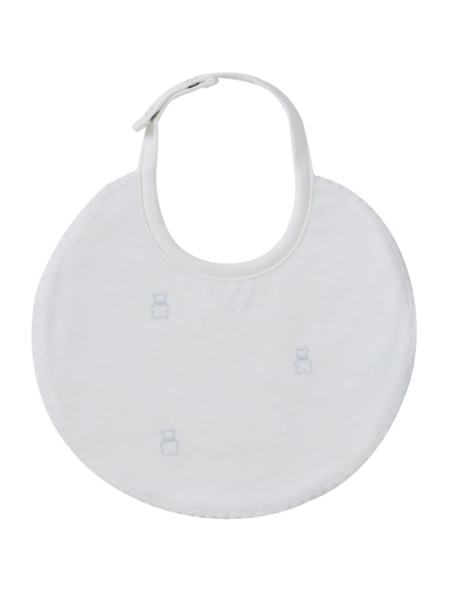Petit Ours Pattern Bib - Blue