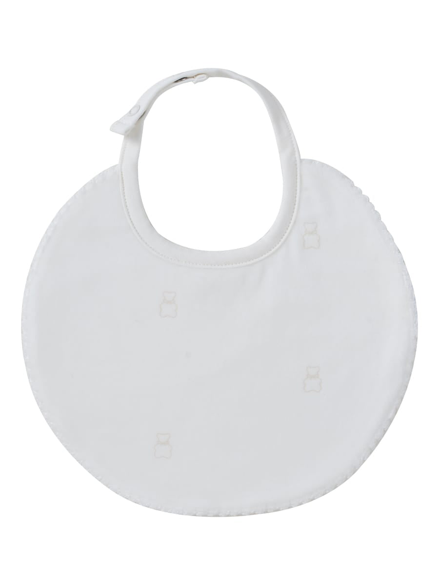 Petit Ours Pattern Bib - Stone