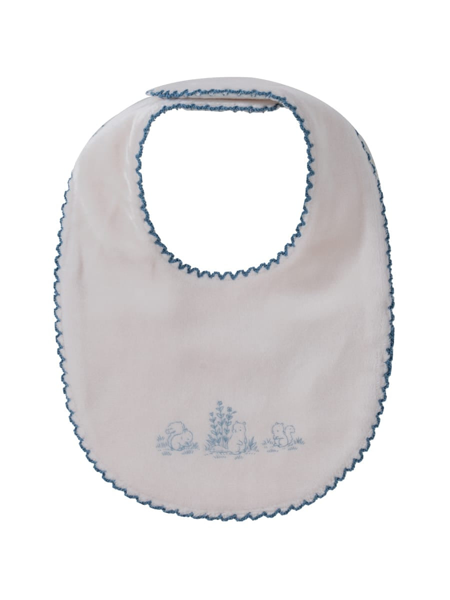 Woodland Toile Bib - Blue