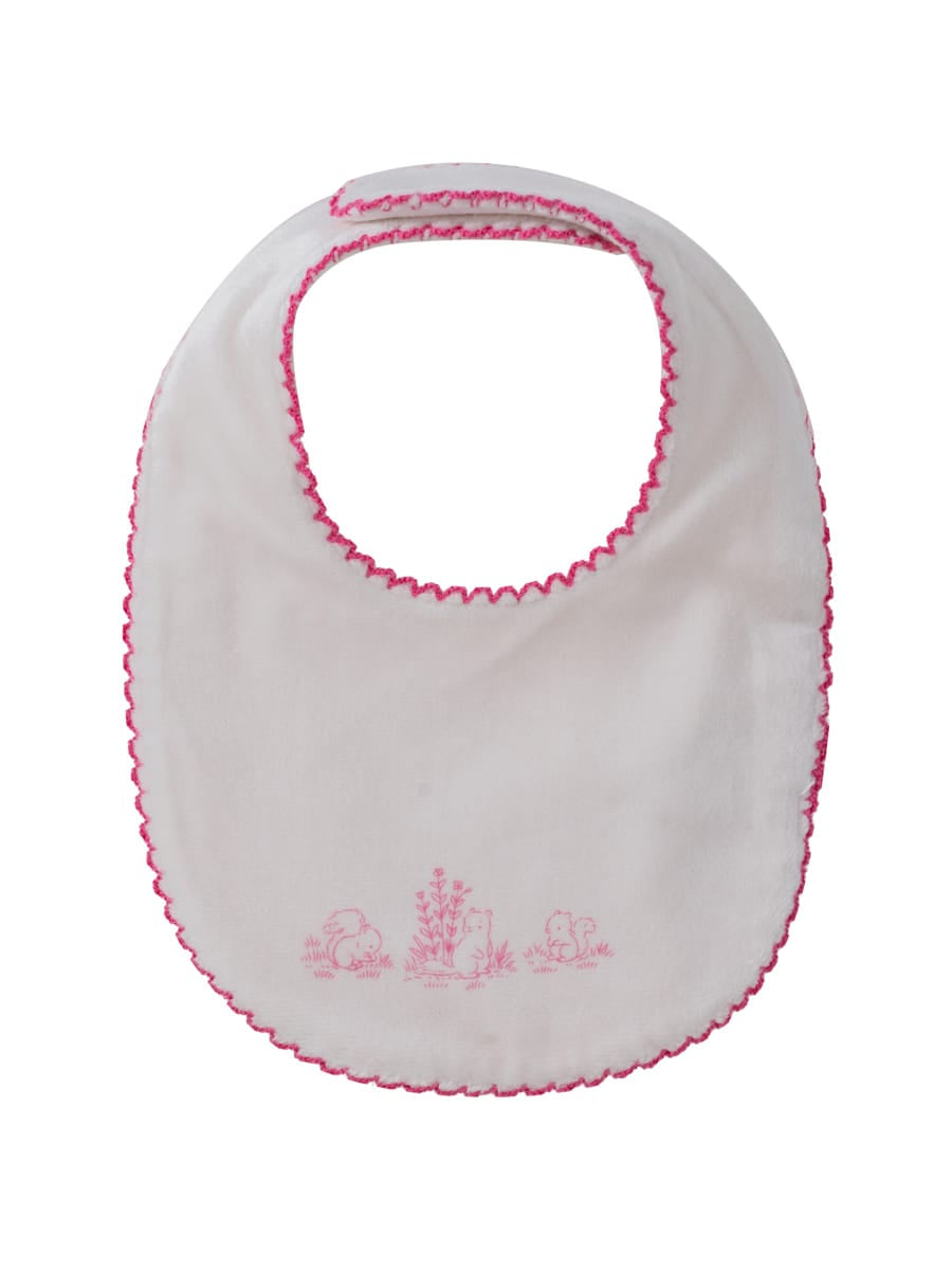 Woodland Toile Bib - Pink