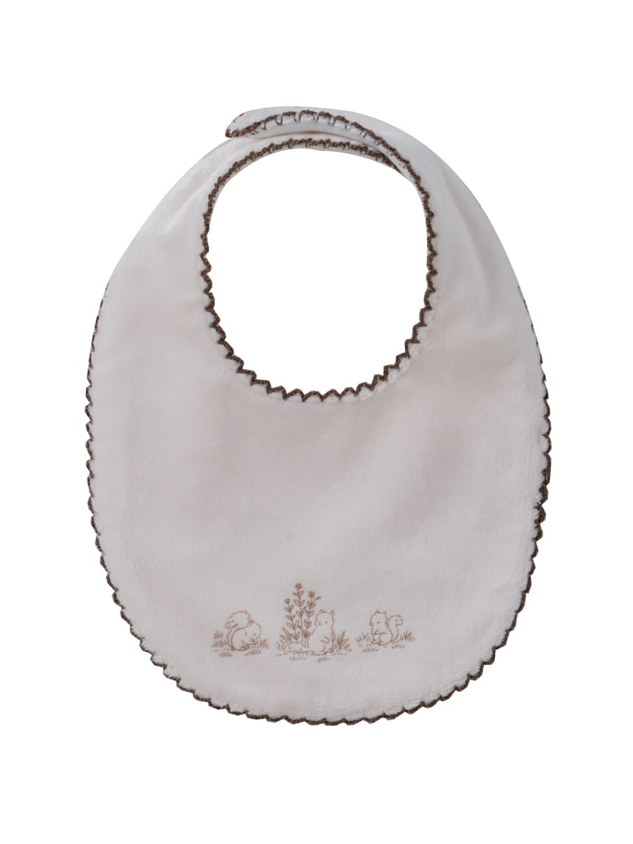 Woodland Toile Bib - Taupe