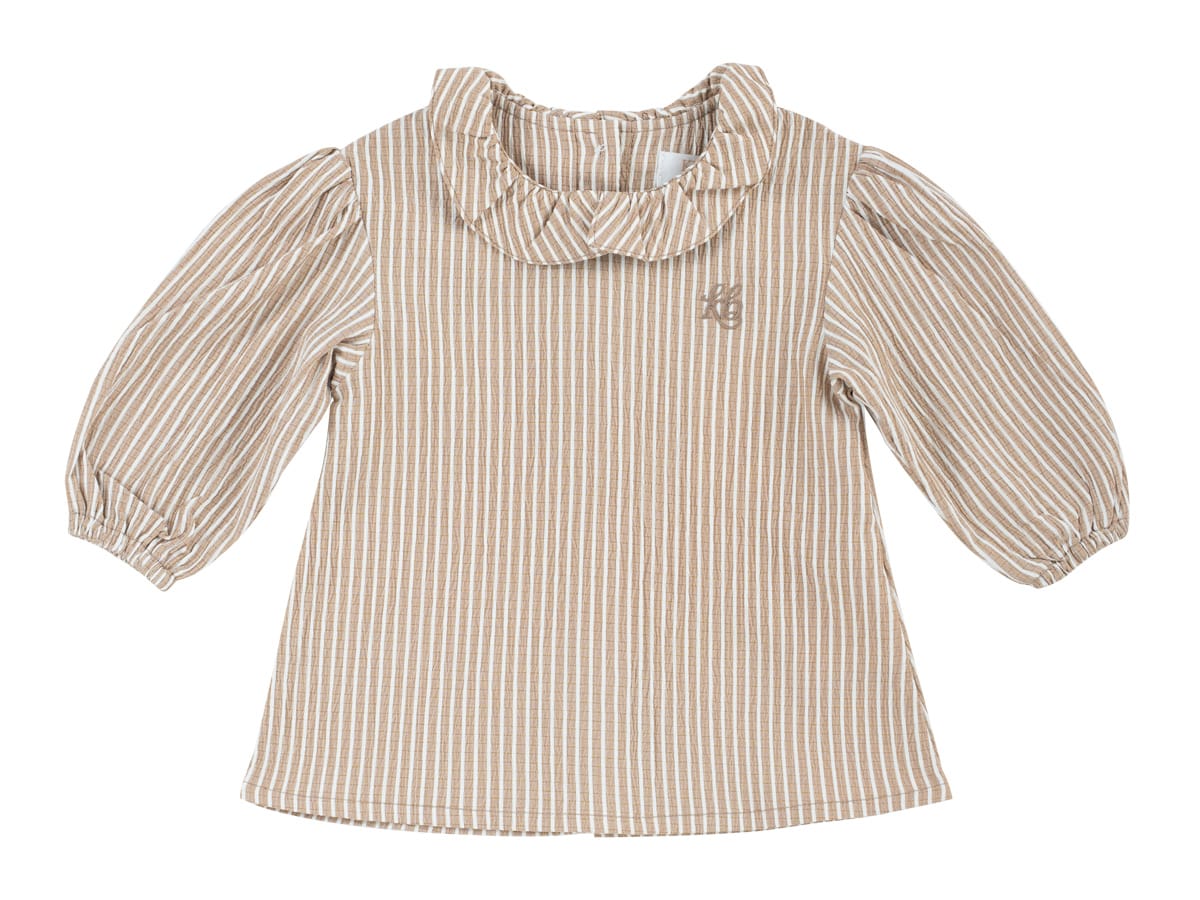 KB Stripe Blouse - Caramel