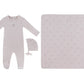 KB Logo Footie, Hat and Blanket Set - Pink