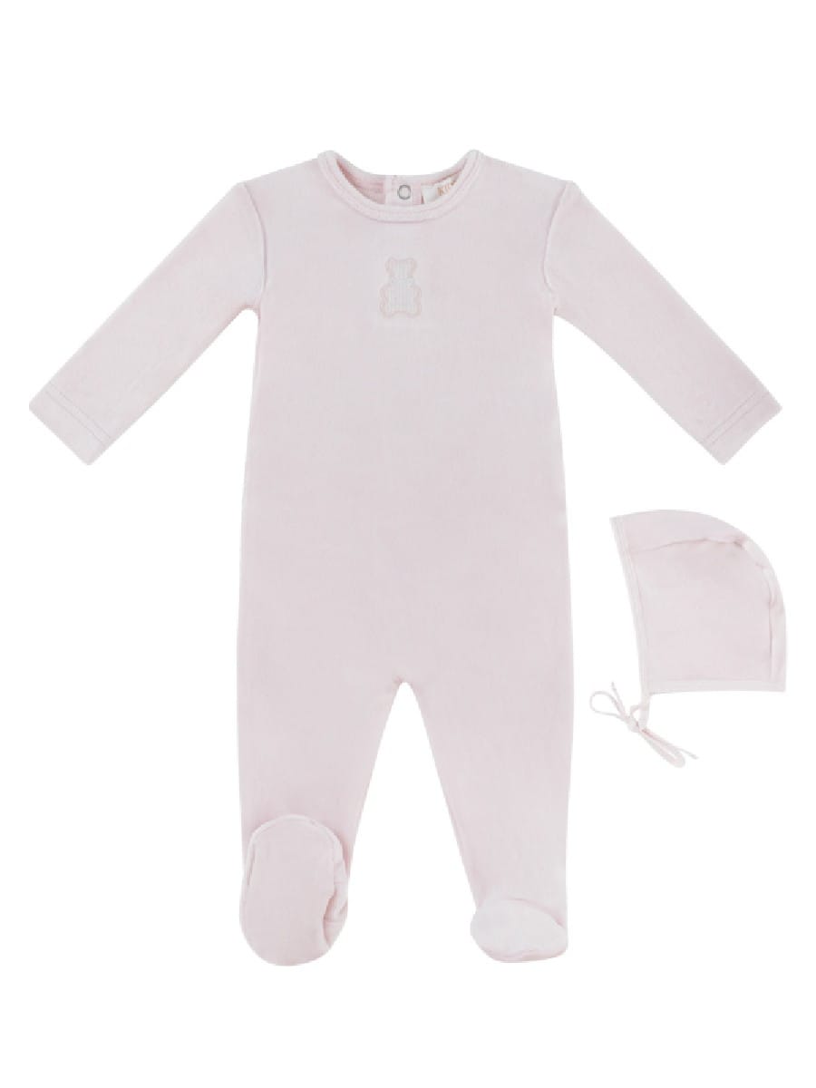 Petit Ours Footie & Hat Set - Pink