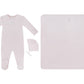 Petit Ours Footie, Hat and Blanket Set - Pink