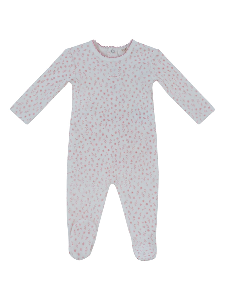 Whispering Blooms Footie - Pink