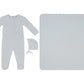 Whispering Blooms Footie, Hat & Blanket Set - Rose
