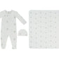 Ciel Enfant Wrap Footie, Hat & Blanket Set - Blue
