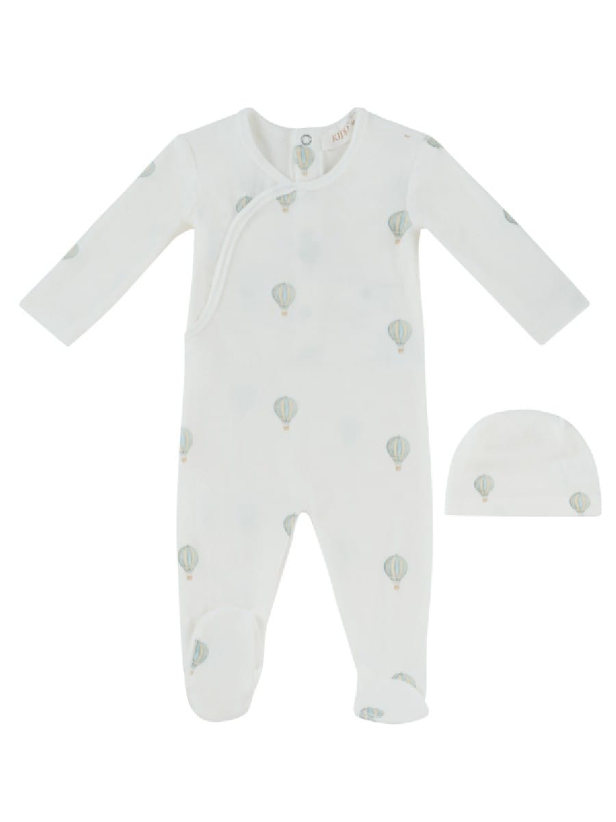 Ciel Enfant Wrap Footie & Hat Set - Blue