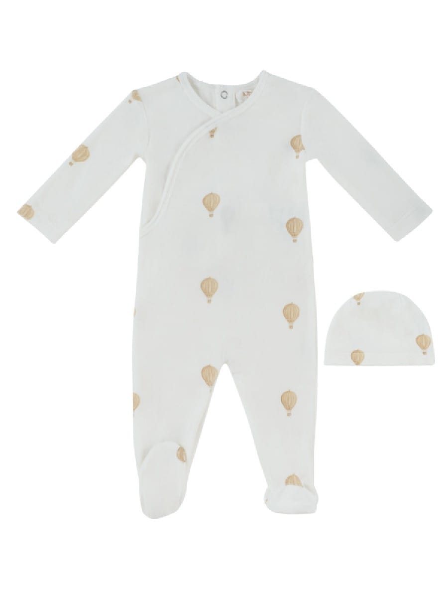 Ciel Enfant Wrap Footie & Hat Set - Stone