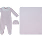 Classic Bib Footie, Hat & Blanket Set - Pink