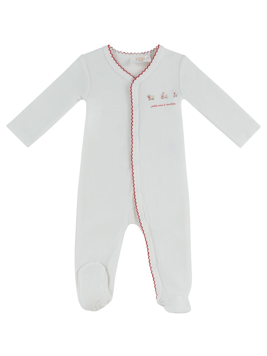 Petits Amis Terry Footie - Red