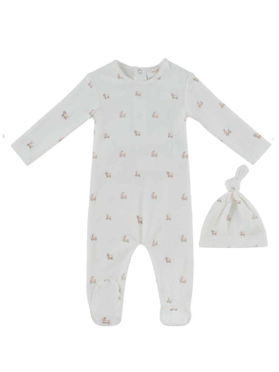 Petits Amis Footie & Hat Set - Pink