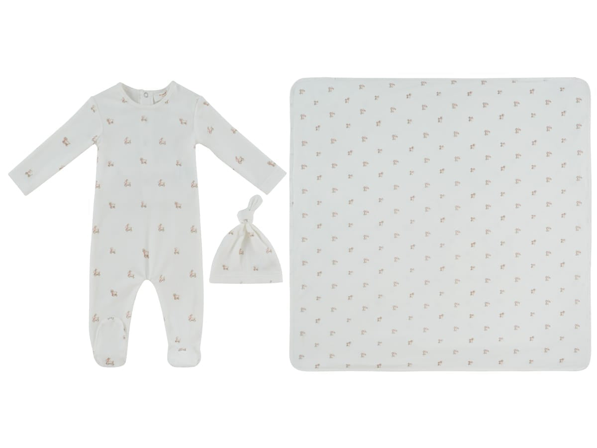 Petits Amis Footie, Hat & Blanket Set - Pink