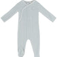Stripe Stamp Footie - Blue