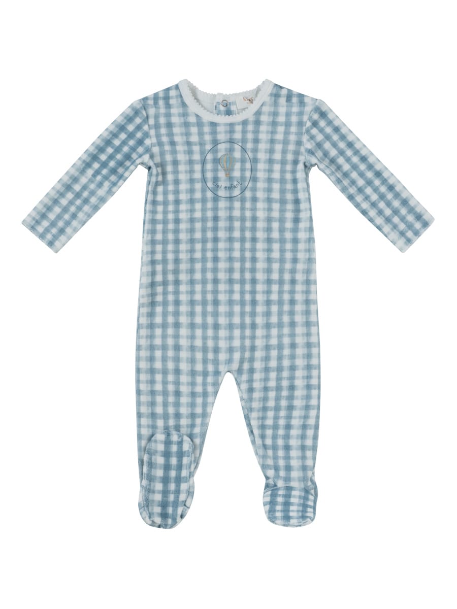 Ciel Enfant Gingham Footie - Blue
